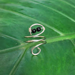 Load image into Gallery viewer, Chunky Snake with Onyx Eyes Ring
