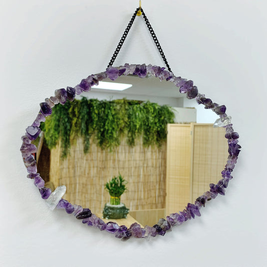 Cloud Shape Amethyst Mirror