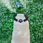 Load image into Gallery viewer, Evil Eye and Onyx  Ring
