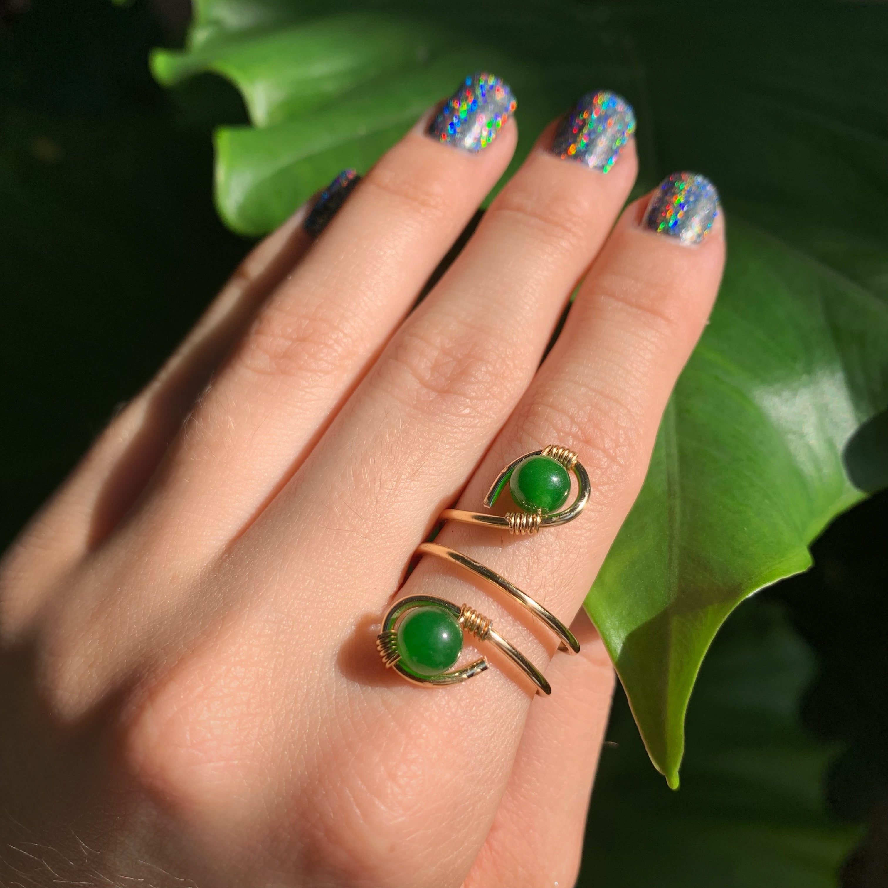 Jade Duo Ring