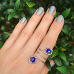 Load image into Gallery viewer, Evil Eye Duo Ring
