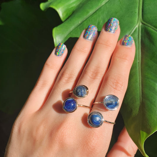 Blue Kyanite Adjustable Ring 8mm