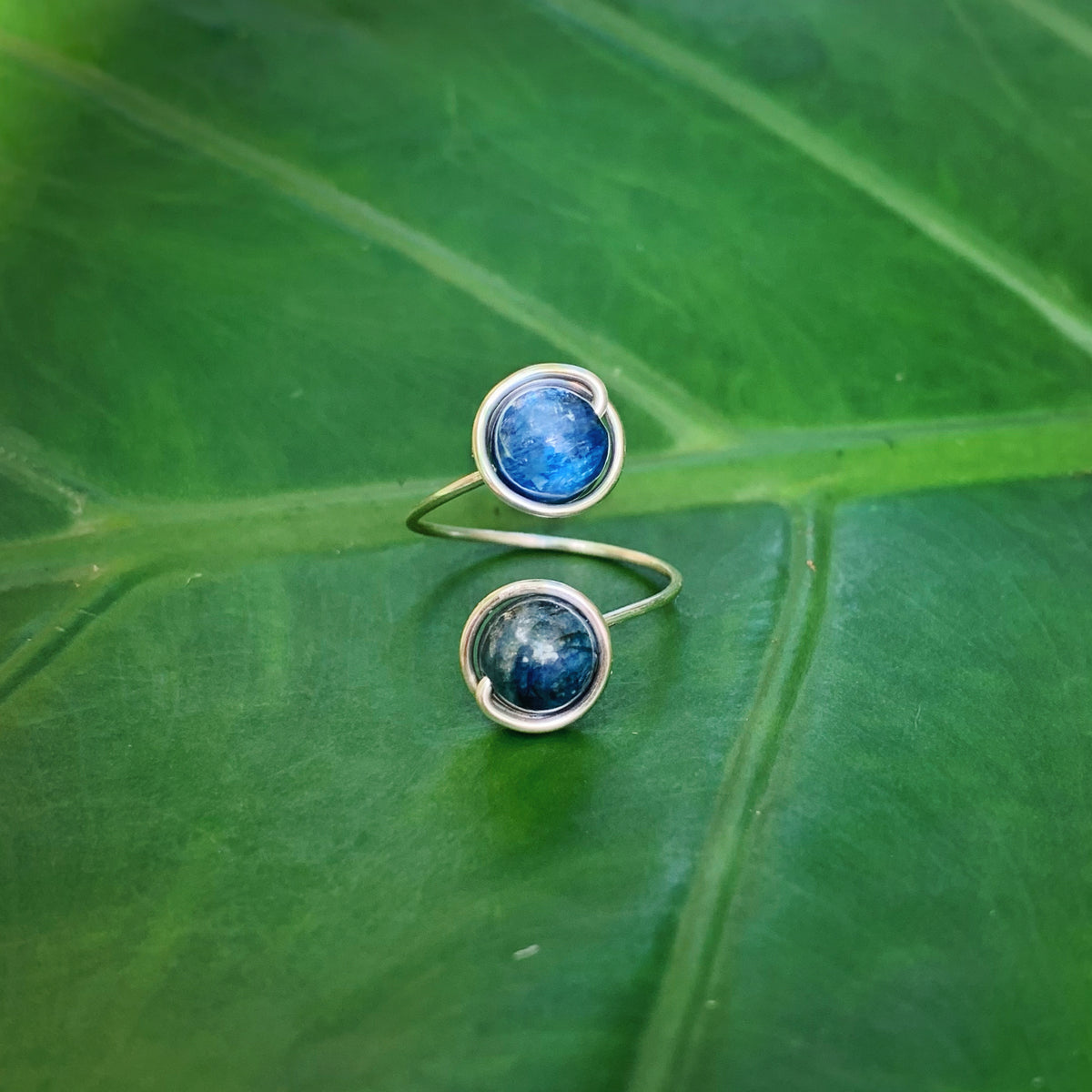 Blue Kyanite Adjustable Ring 8mm