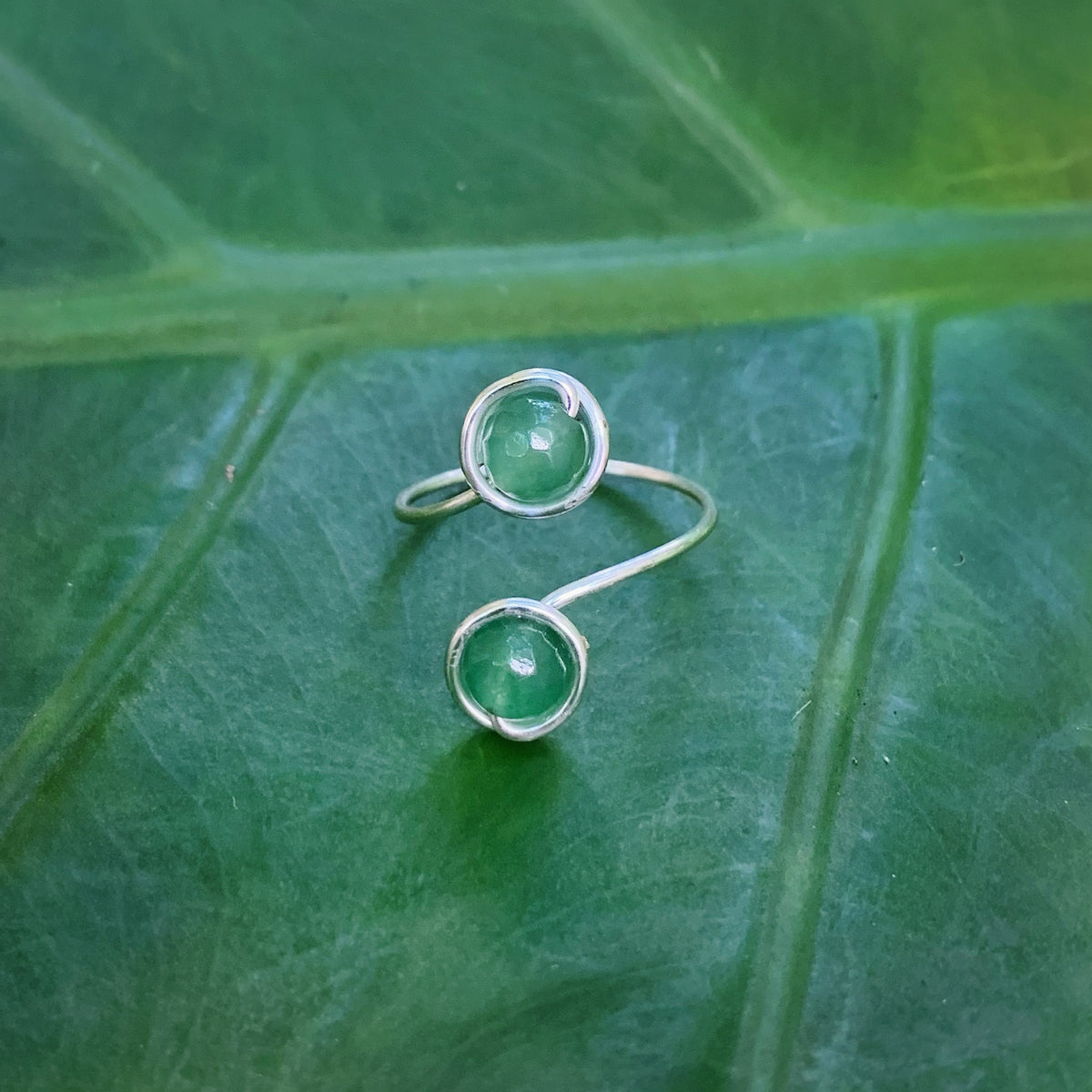 Aventurine Adjustable Ring 8mm