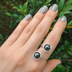 Load image into Gallery viewer, Hematite Adjustable Ring 8mm
