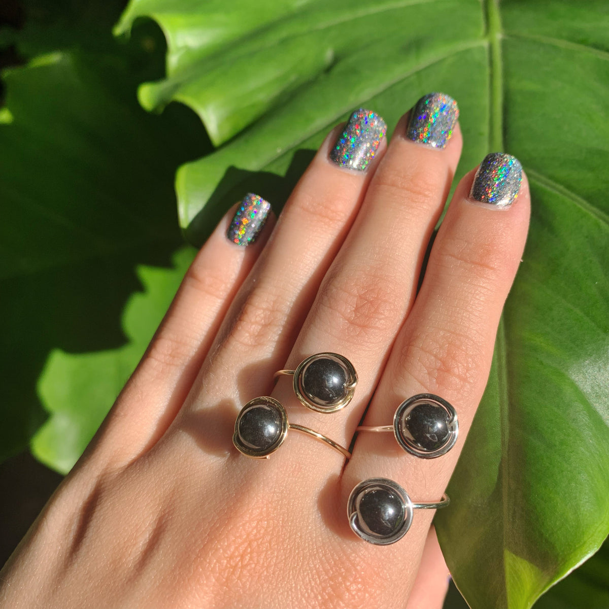 Hematite Adjustable Ring 8mm