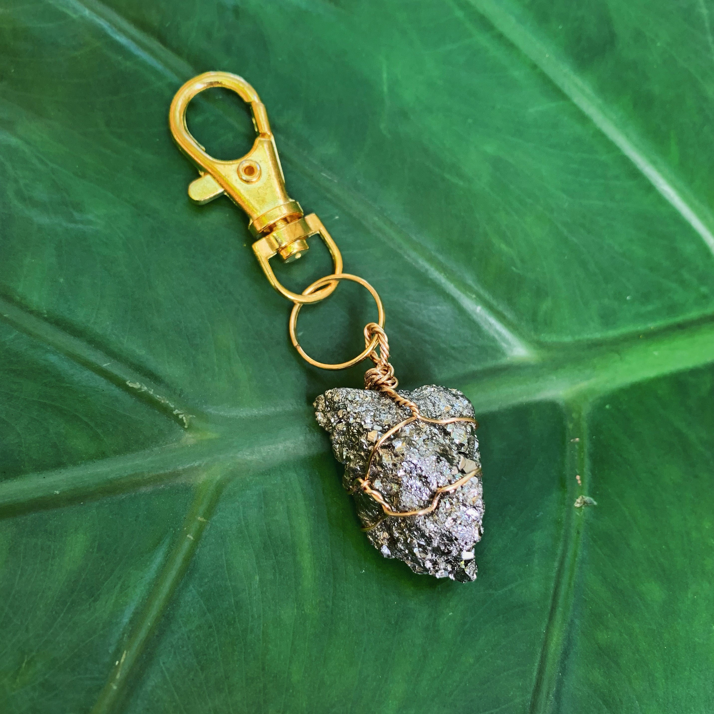 Pyrite in Golden Keychain