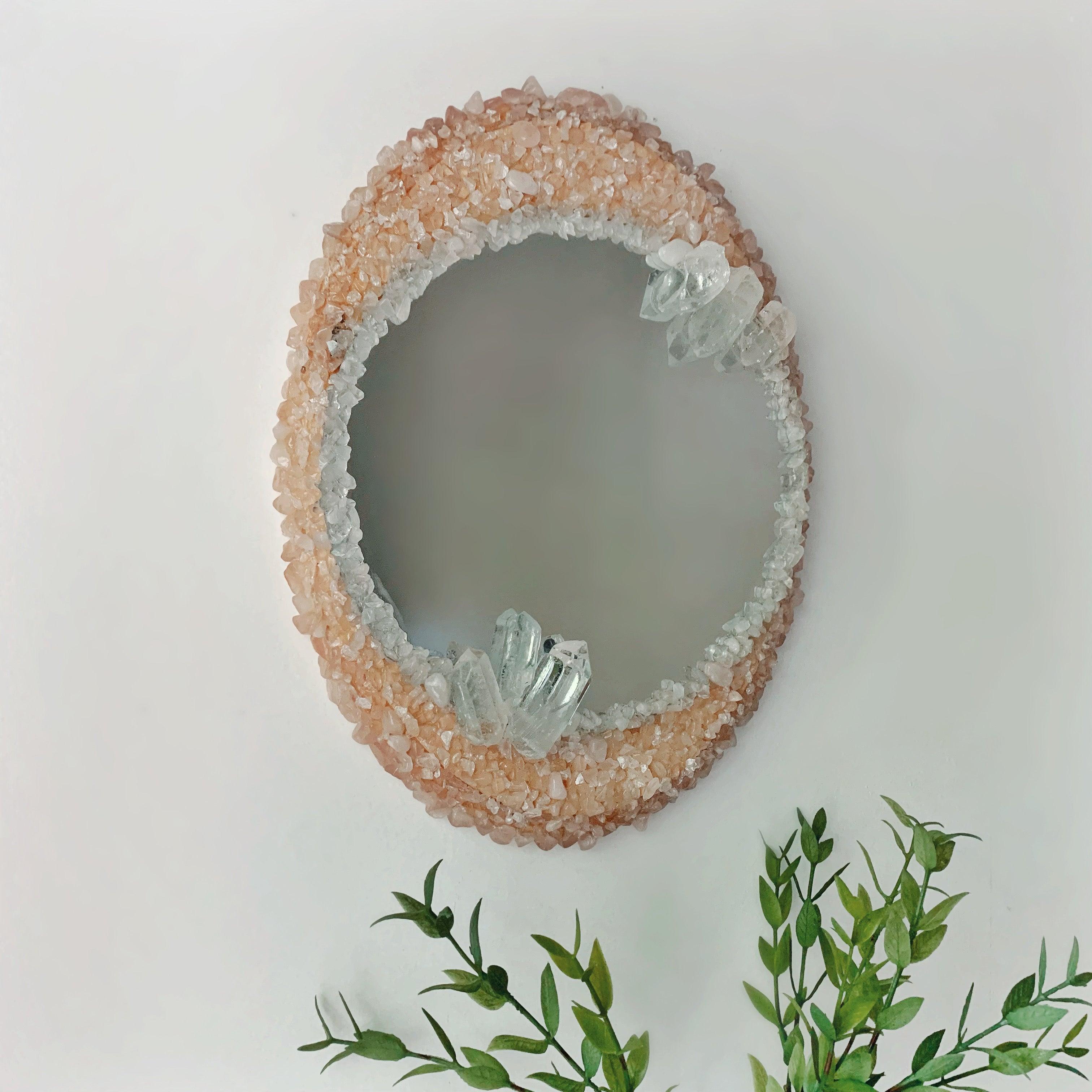 Oval Rose Quartz Mirror
