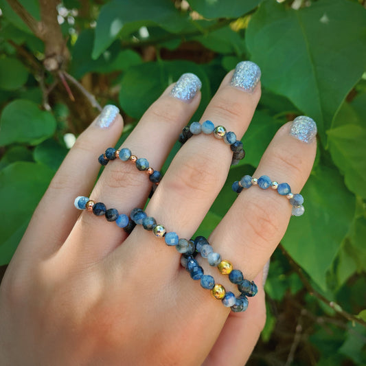 Faceted Blue Kyanite Ring