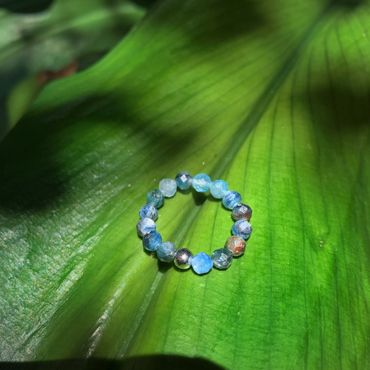 Faceted Blue Kyanite Ring
