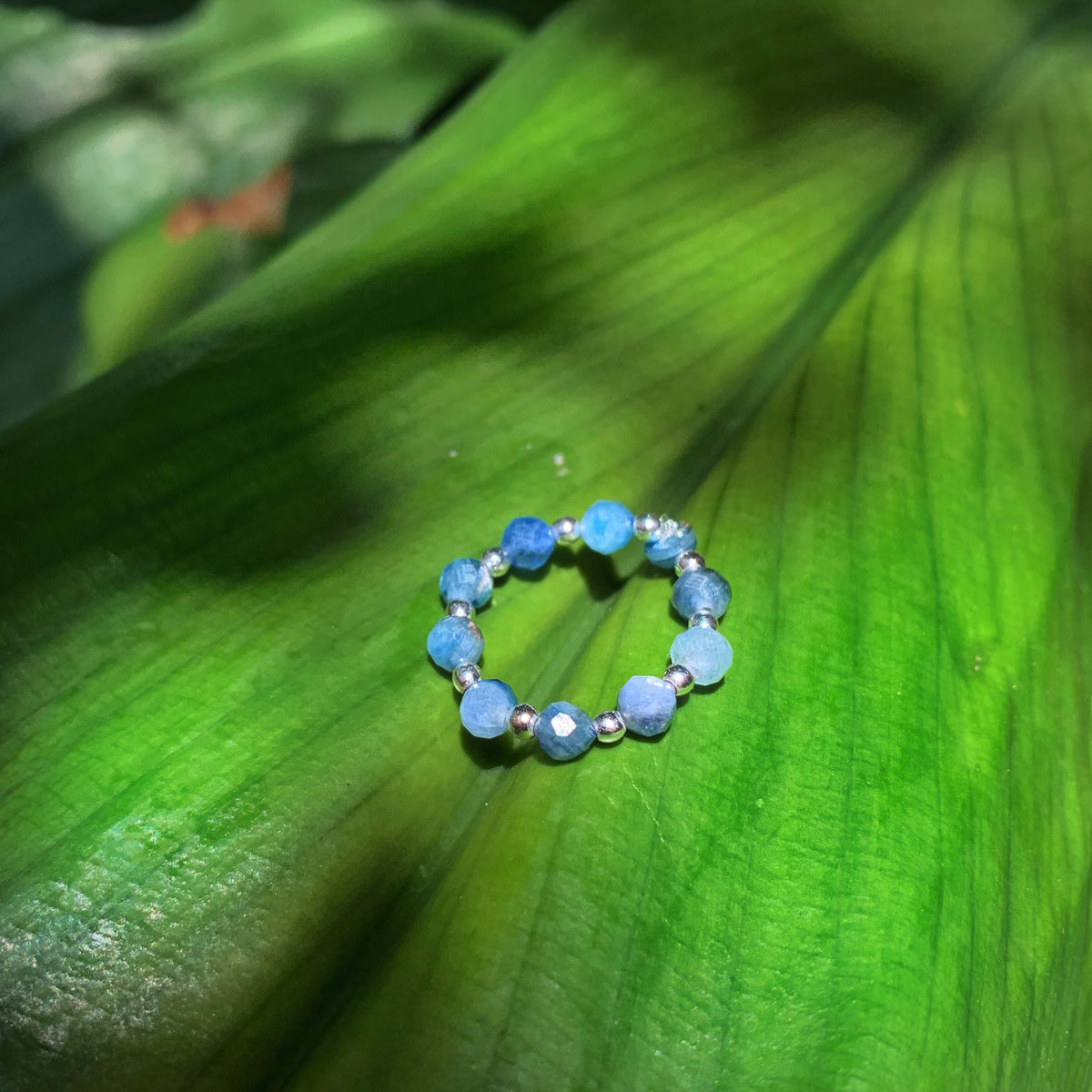 Faceted Blue Kyanite Ring
