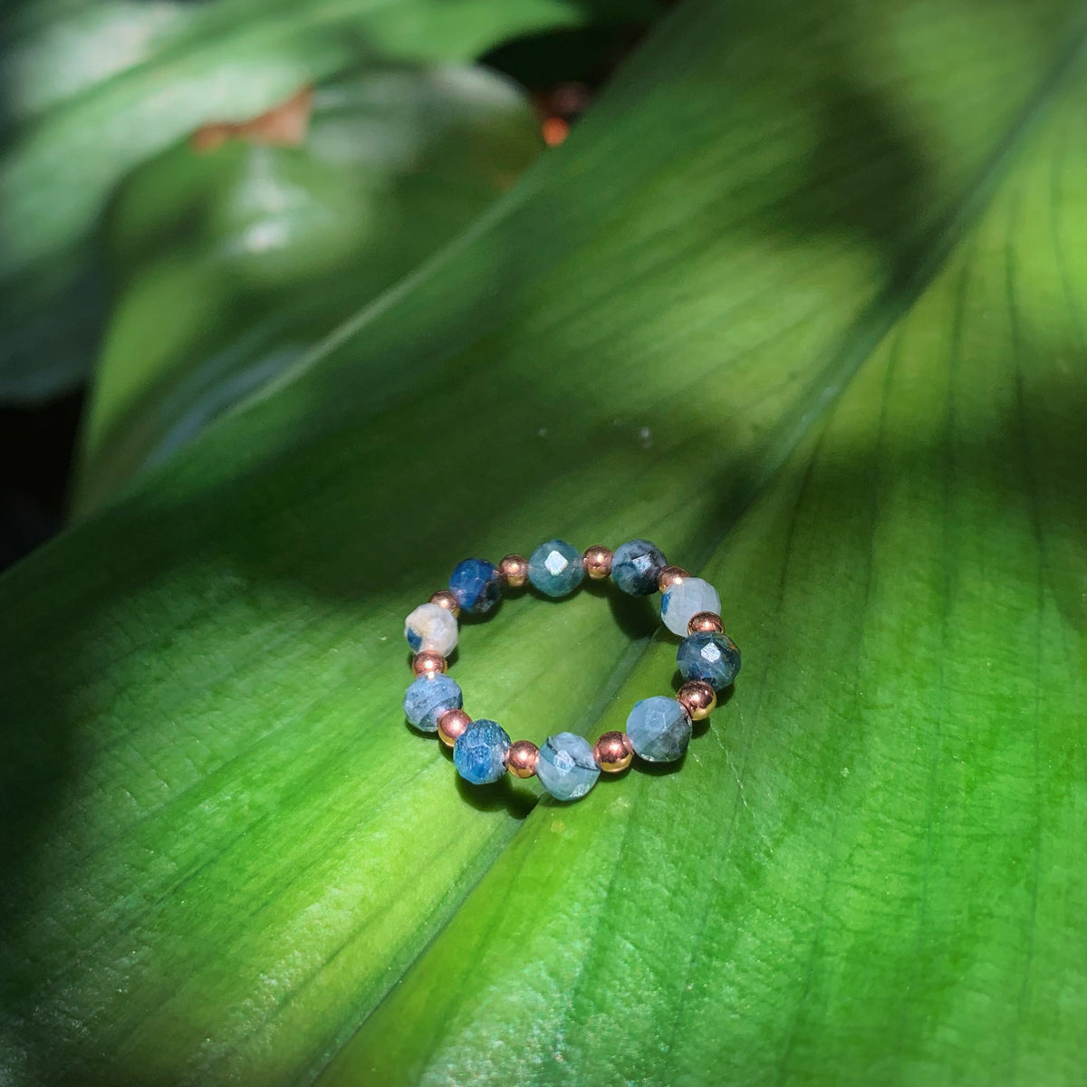 Faceted Blue Kyanite Ring