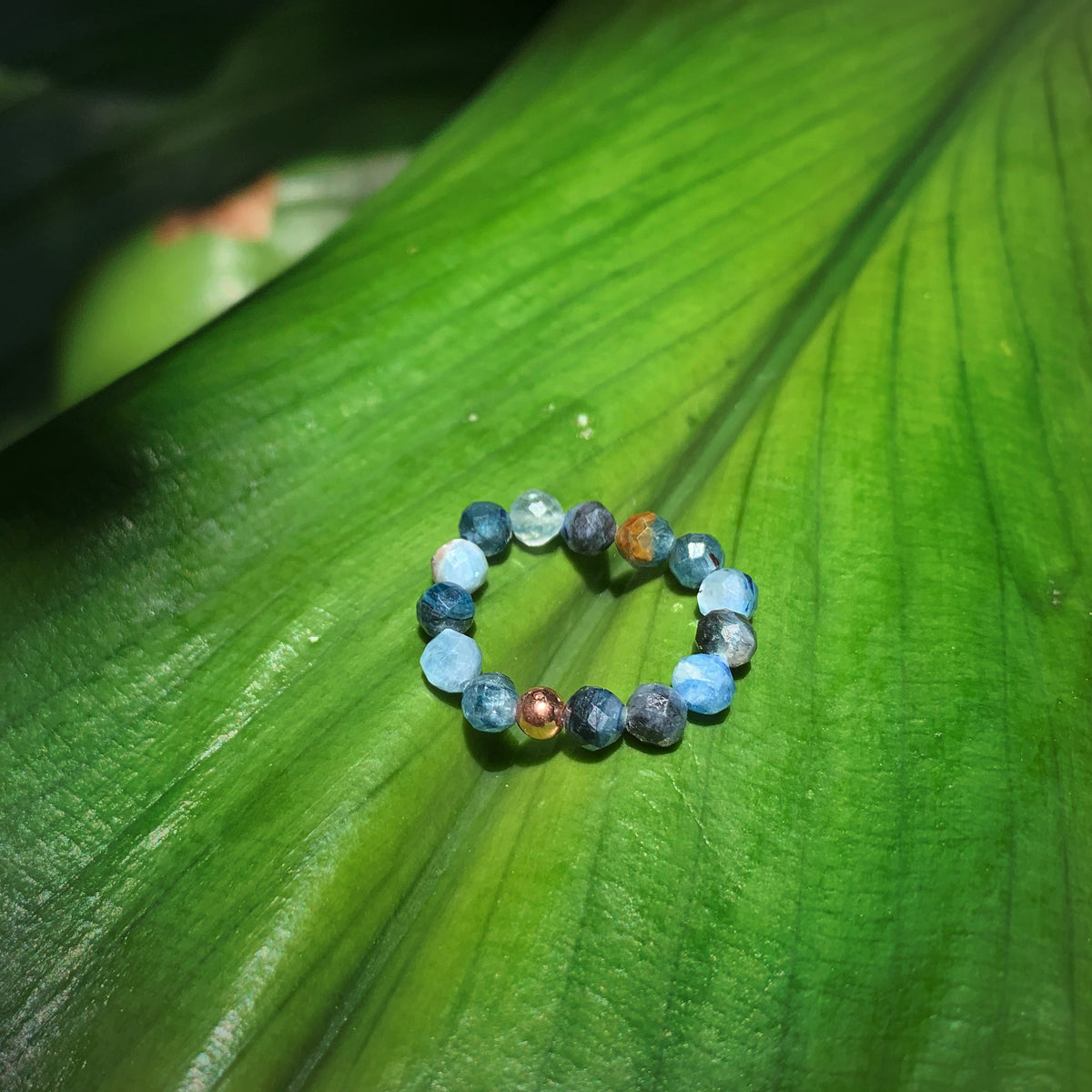 Faceted Blue Kyanite Ring