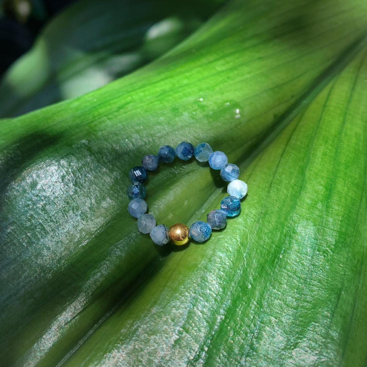Faceted Blue Kyanite Ring