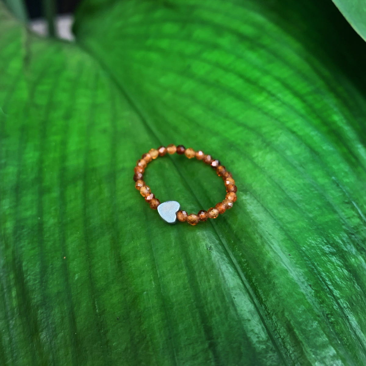 Faceted Carnelian Ring