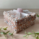 Load image into Gallery viewer, Selenite, Rose Quartz &amp; Moonstone Square Box
