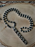 Load image into Gallery viewer, Lava, Bone and Yin Yang Necklace
