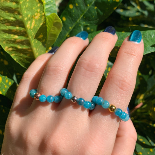 Blue Apatite Ring