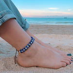 Load image into Gallery viewer, Evil Eye &amp; Freshwater Pearl Anklet
