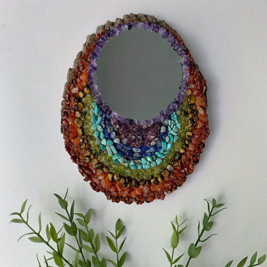 Oval 7 Chakra Mirror