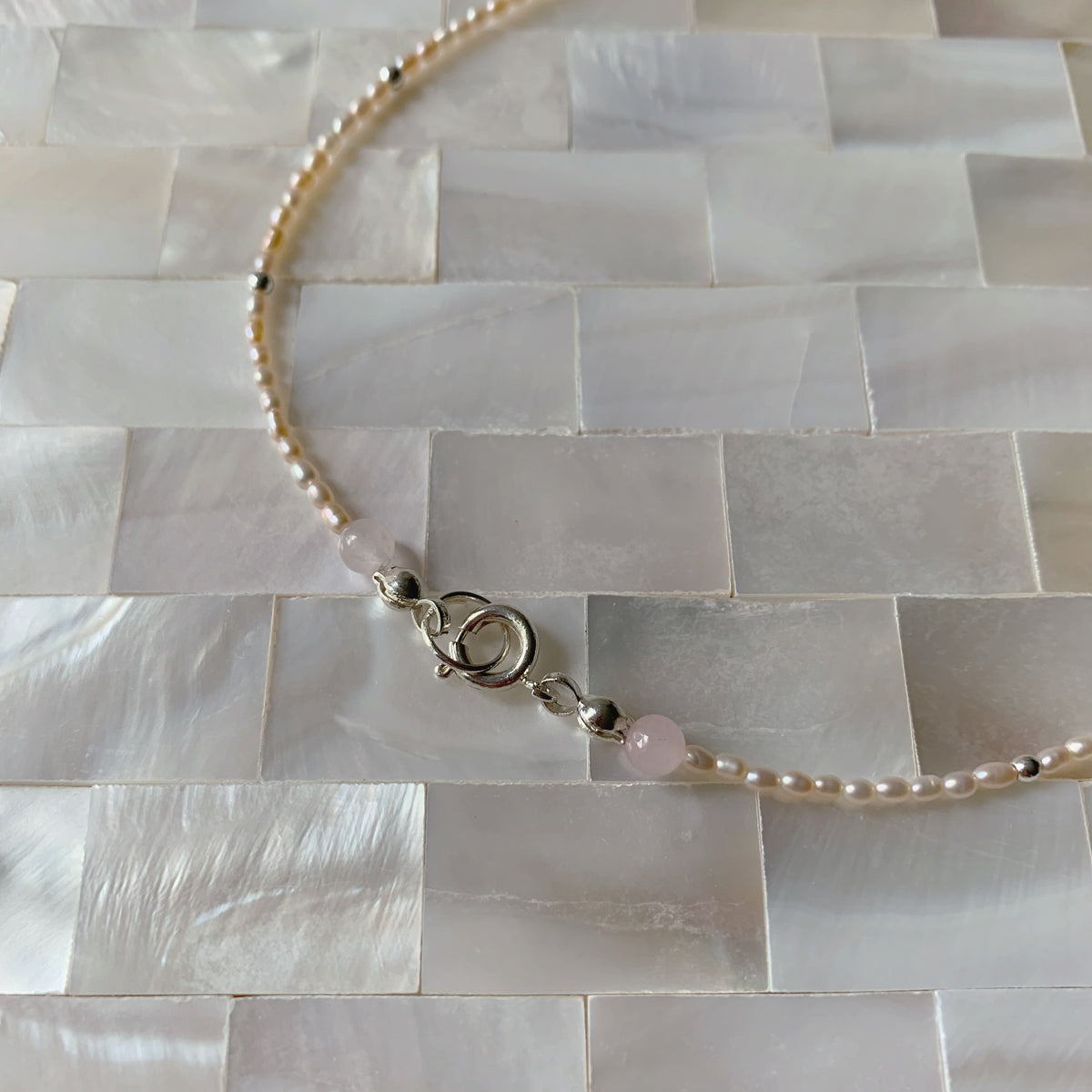 Freshwater Pearl & Rose Quartz Necklace