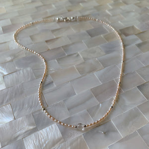 Freshwater Pearl & Clear Quartz Necklace