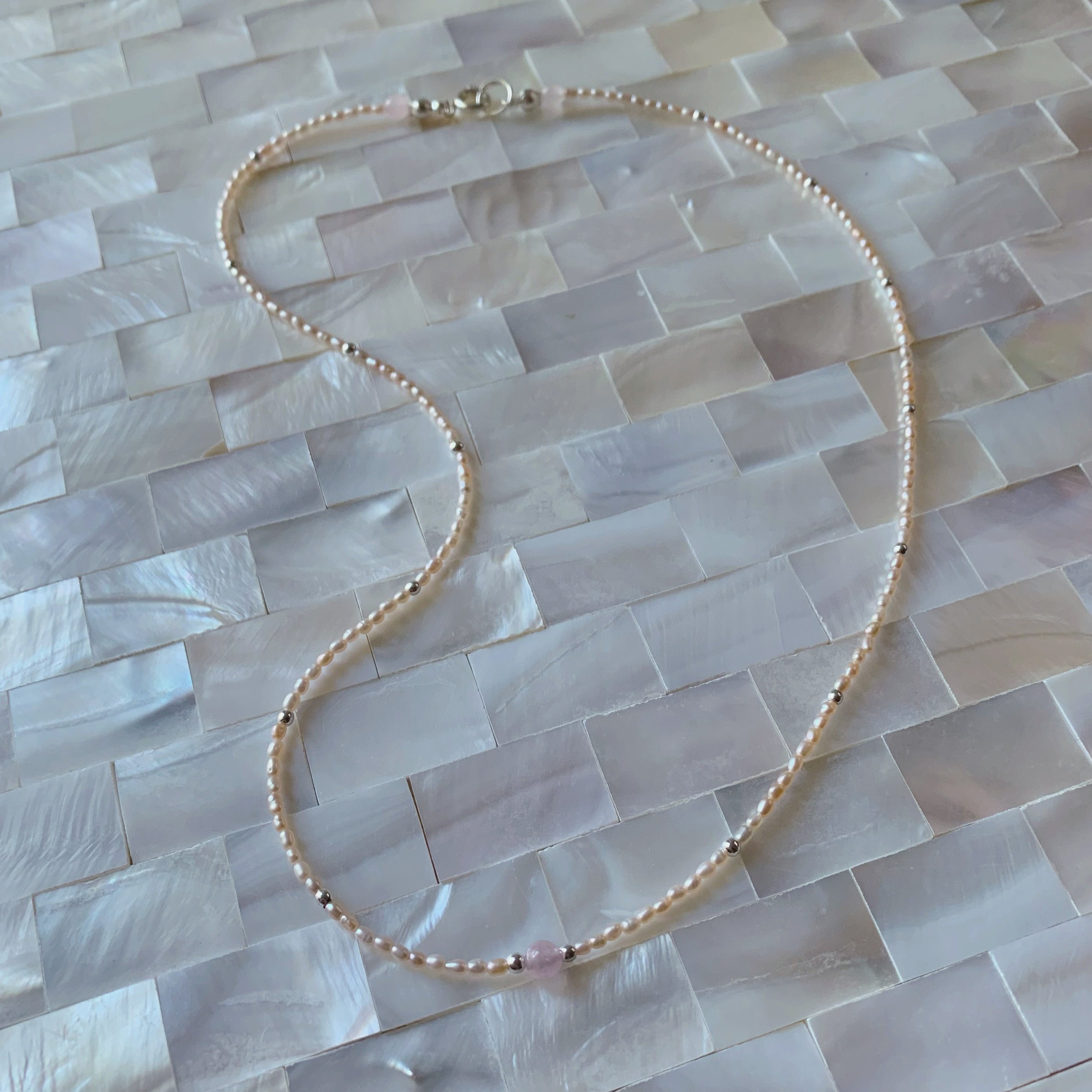 Freshwater Pearl & Rose Quartz Necklace