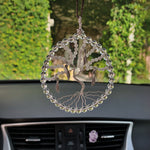 Load image into Gallery viewer, Clear Quartz &amp; Moonstone - Tree of life Car Hanger
