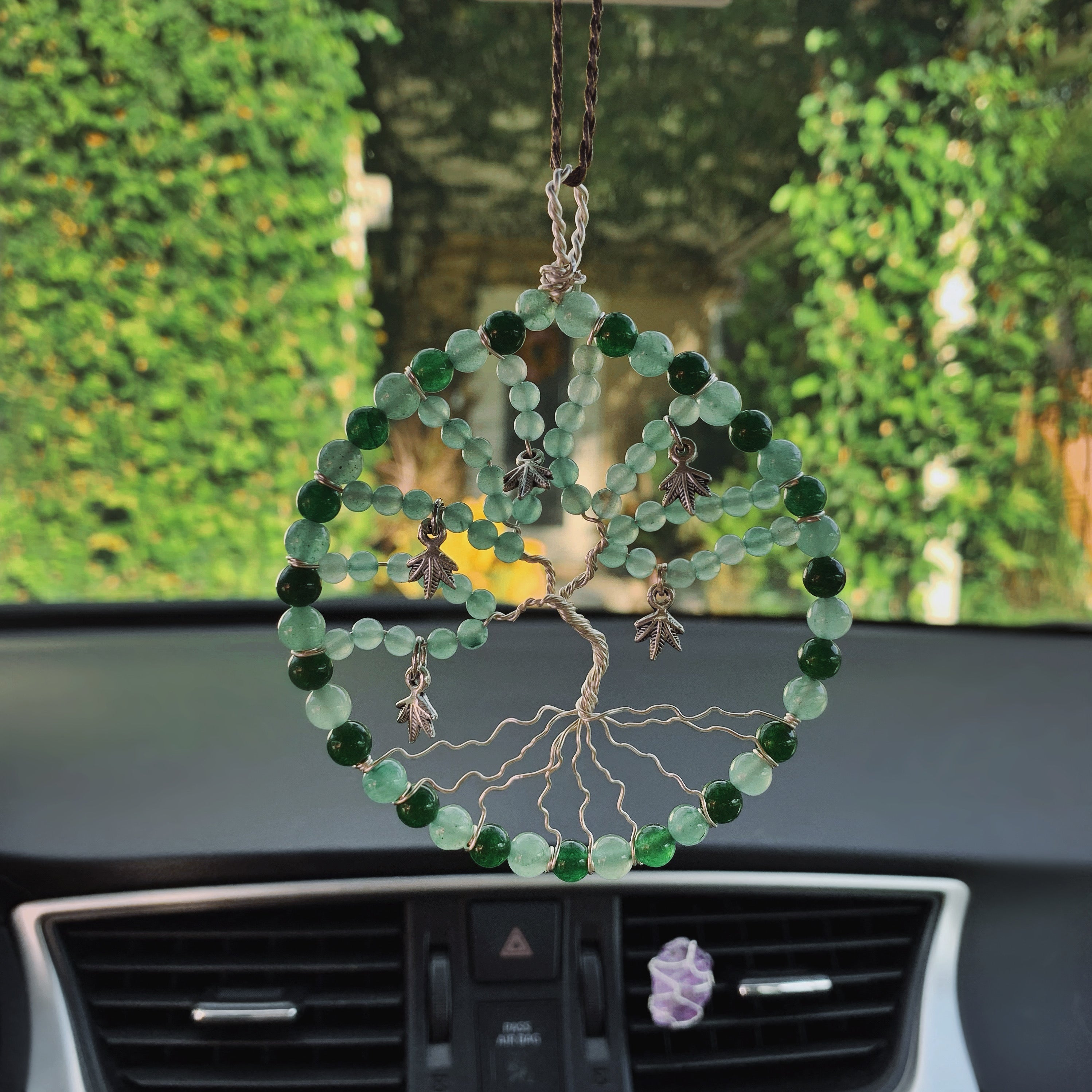Jade & Aventurine - Tree of Life Car Hanger