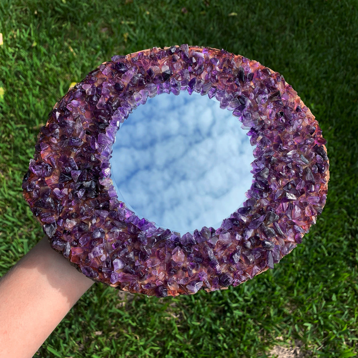 Oval Amethyst Mirror #2