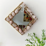 Load image into Gallery viewer, Rhombus Rose Quartz Mirror
