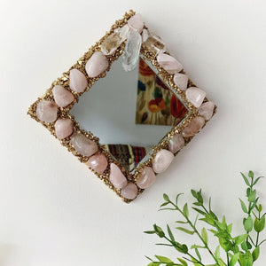 Rhombus Rose Quartz Mirror