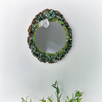 Load image into Gallery viewer, Round Emerald &amp; Peridot Mirror
