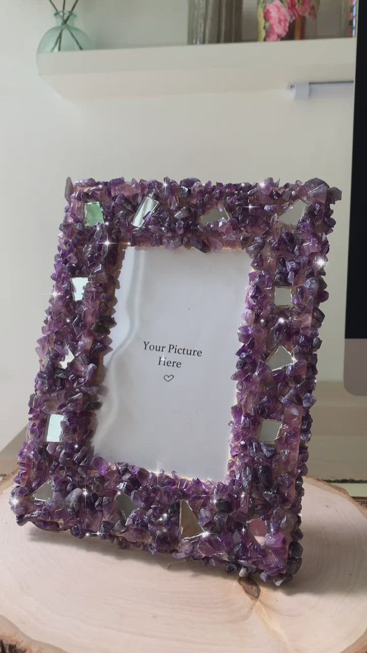 4x6 Amethyst & Mirrors Picture Frame