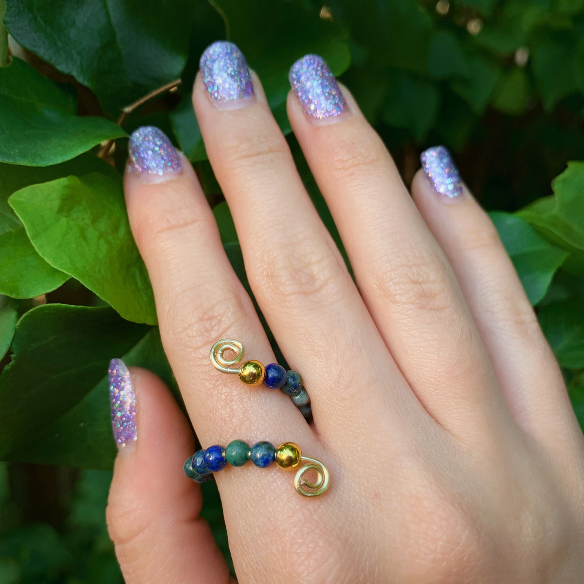 Crystal Beaded Adjustable Rings