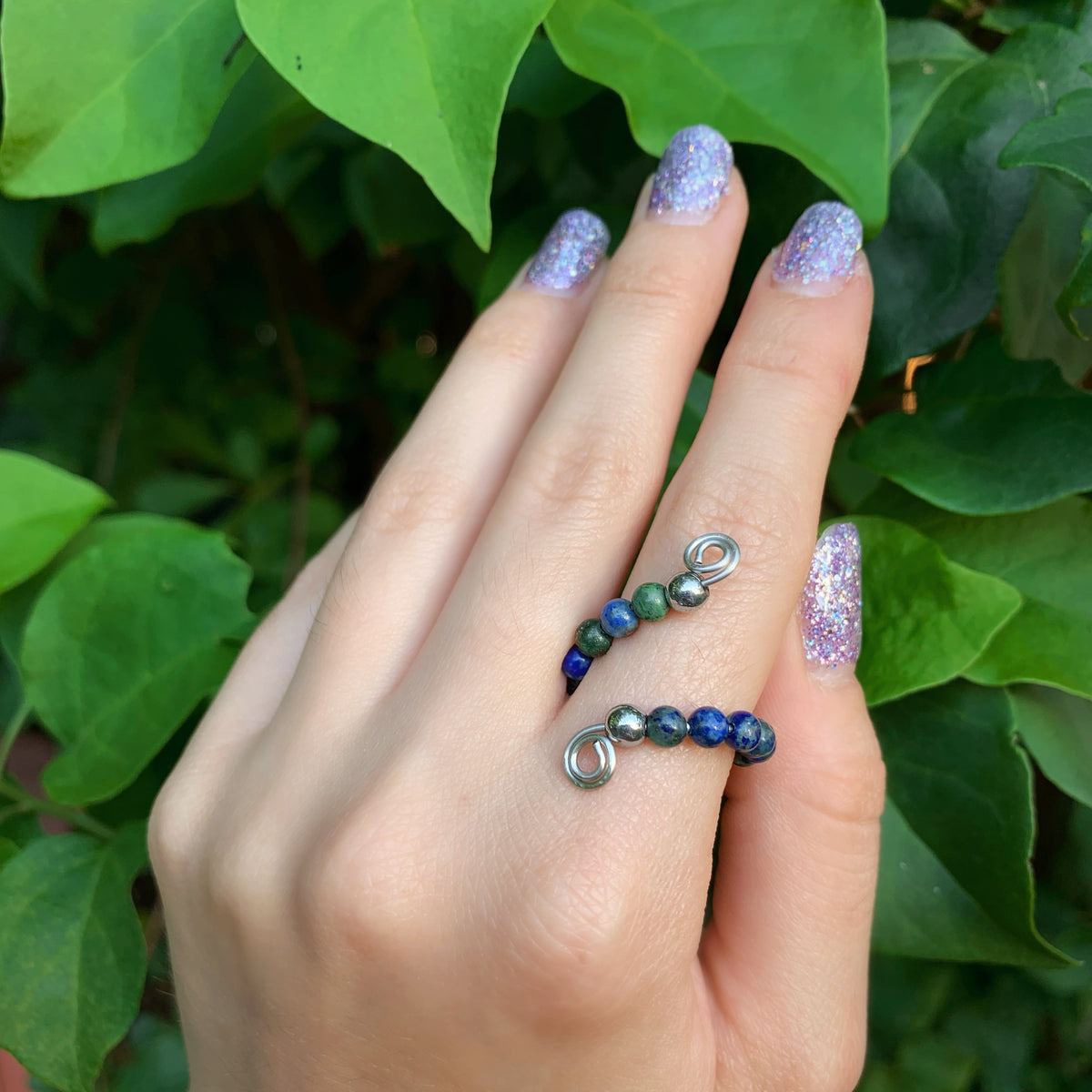 Crystal Beaded Adjustable Rings