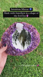 Load and play video in Gallery viewer, Oval Amethyst Mirror #1
