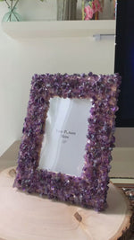 Load and play video in Gallery viewer, 4X6 Simple Amethyst Picture Frame
