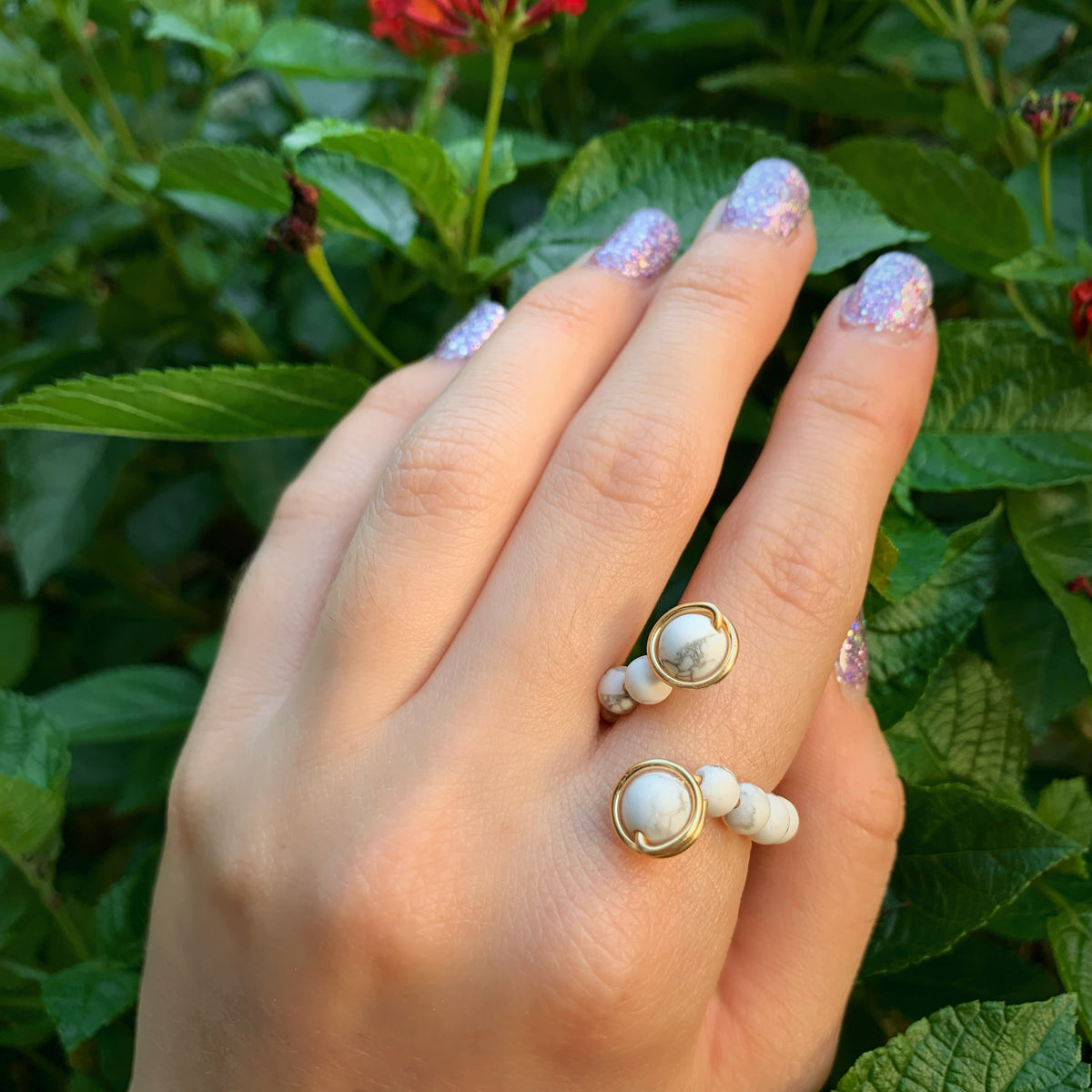 Crystal Beaded Adjustable Rings
