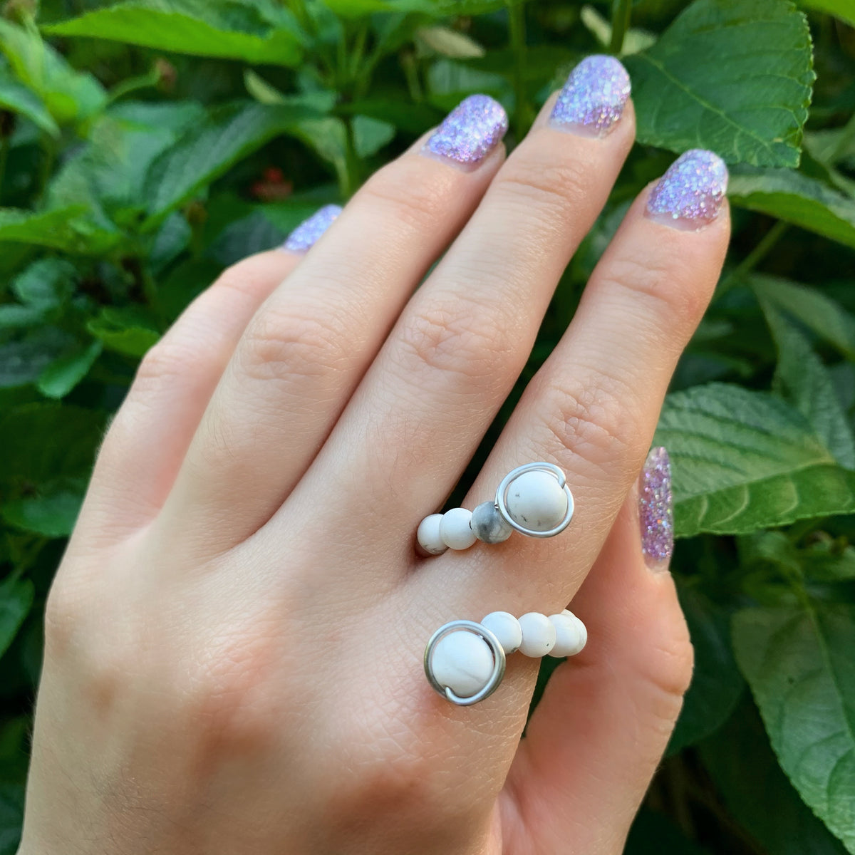 Crystal Beaded Adjustable Rings