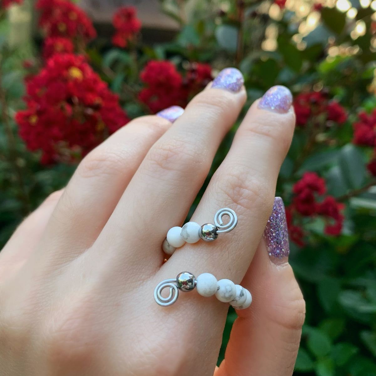 Crystal Beaded Adjustable Rings