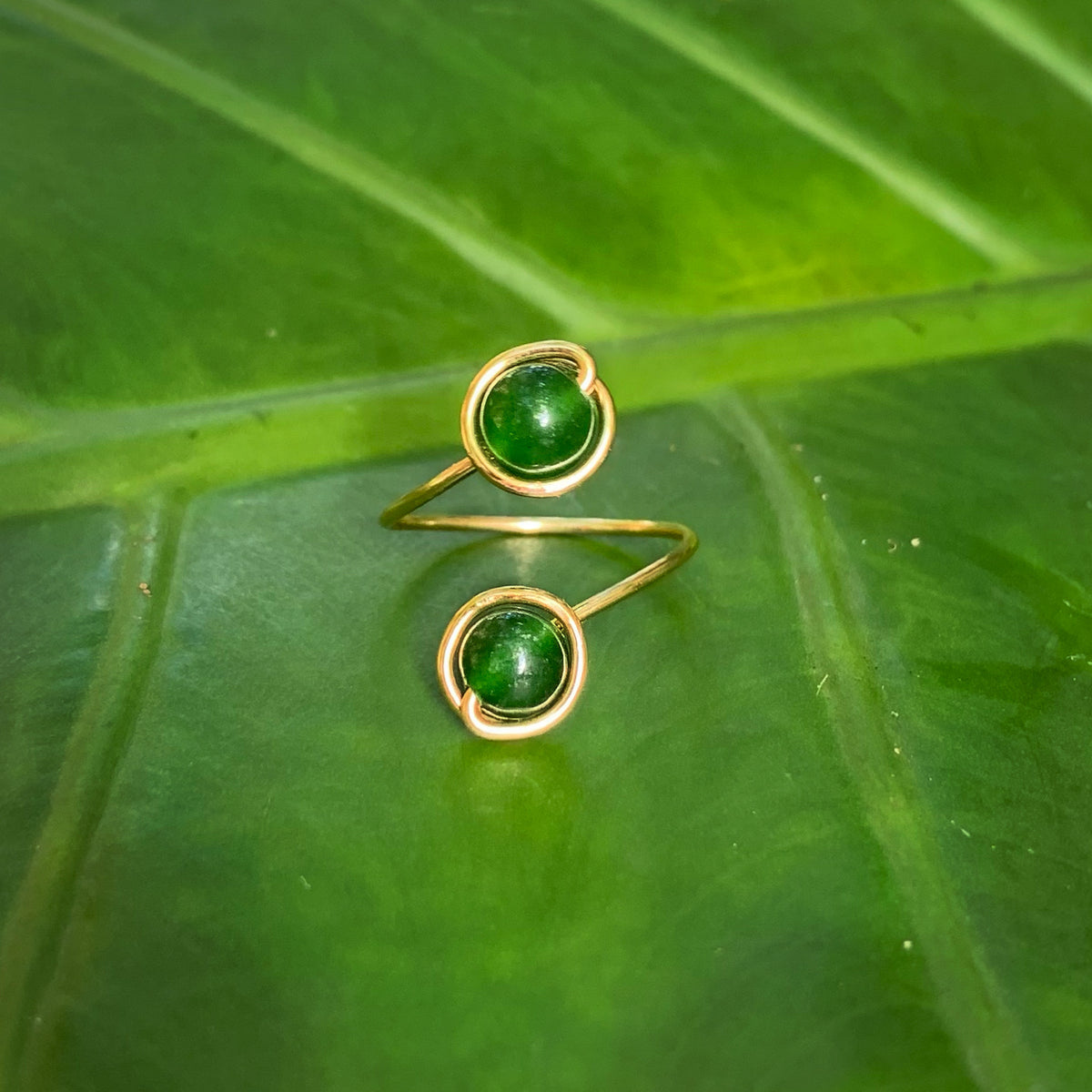 Crystal Double Adjustable Rings