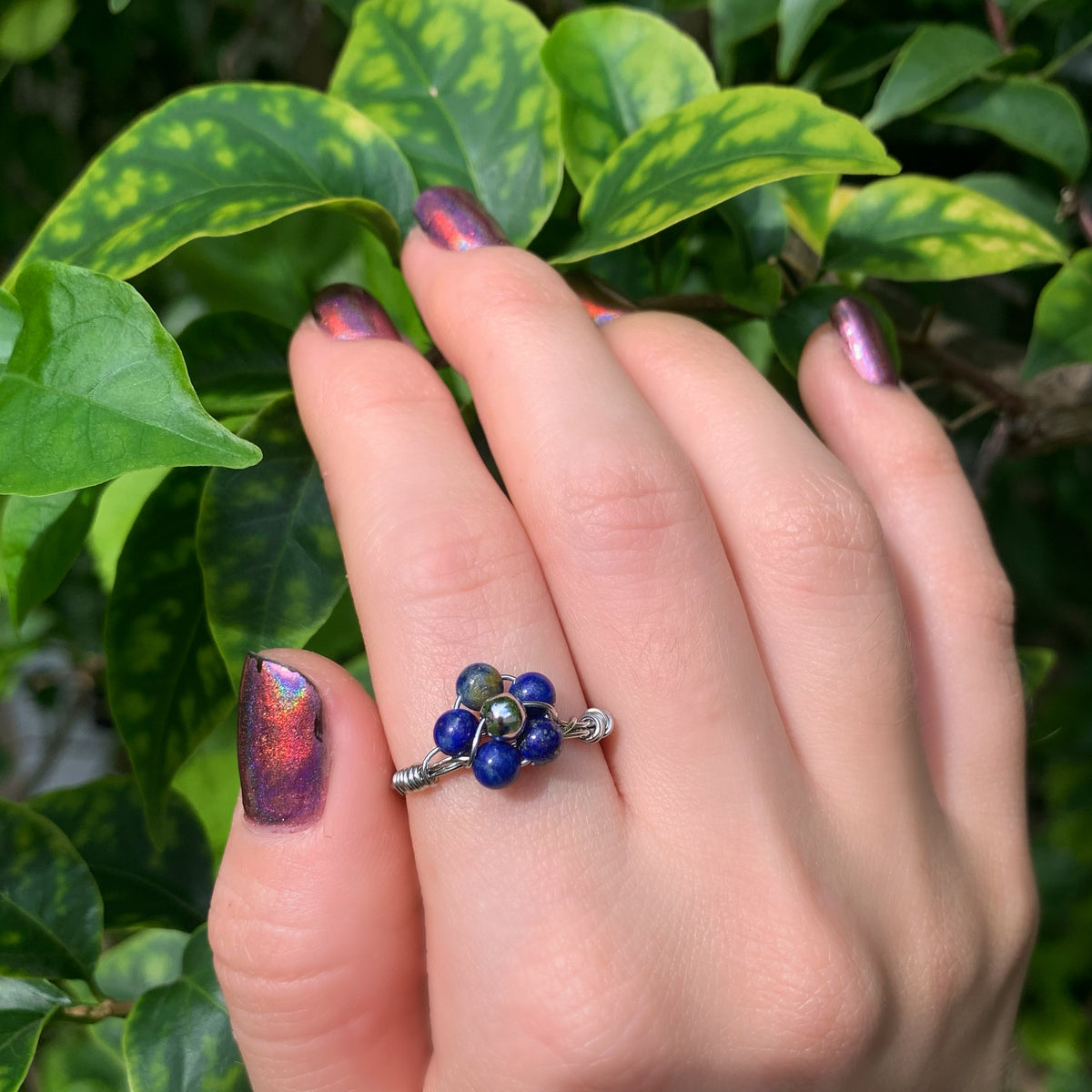 Crystal Flower Rings By Size - Stainless Steel