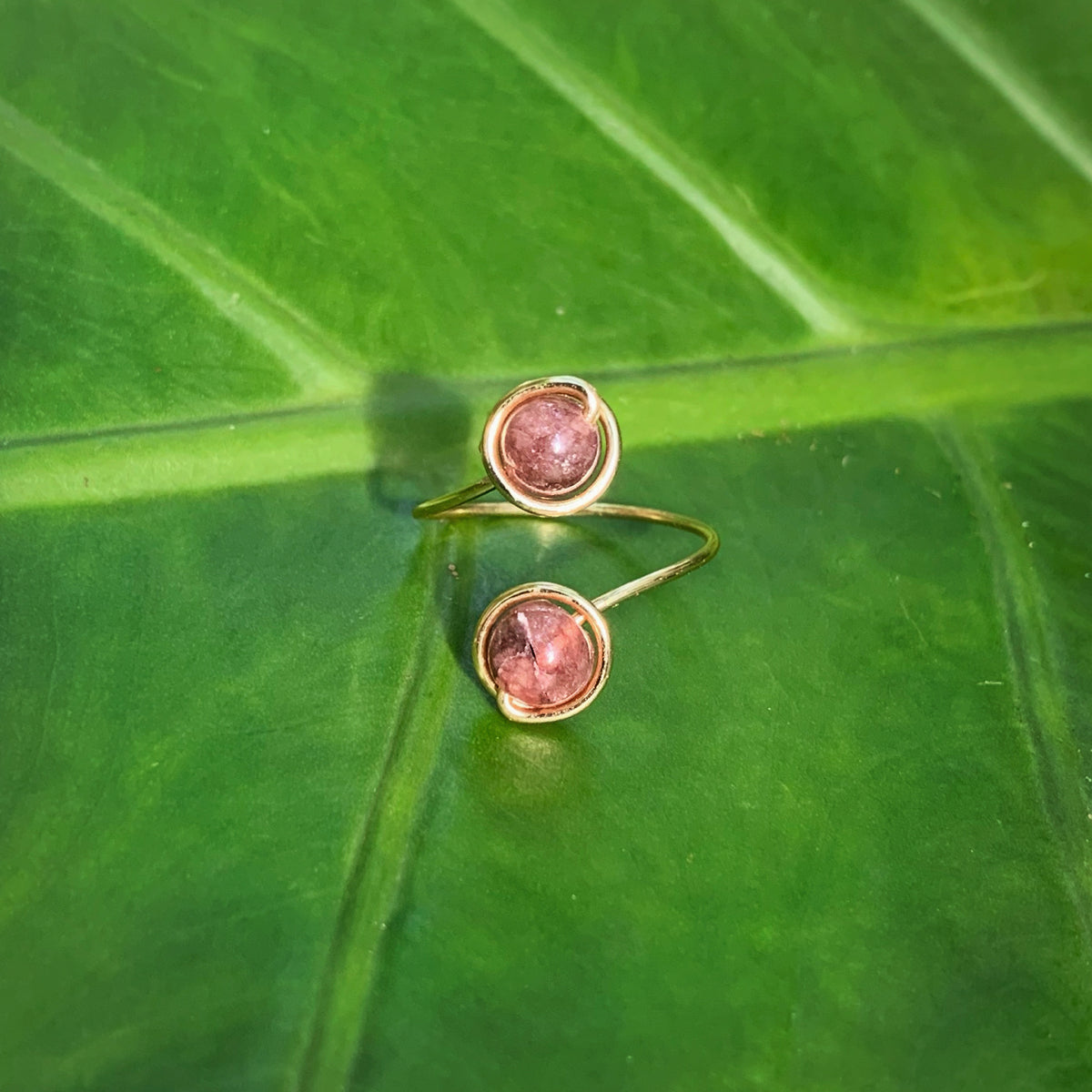 Crystal Double Adjustable Rings