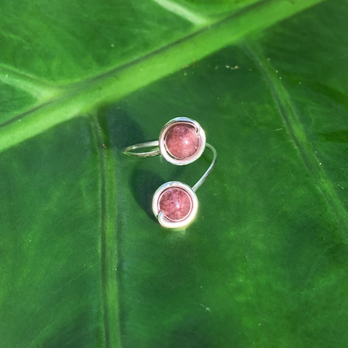 Crystal Double Adjustable Rings