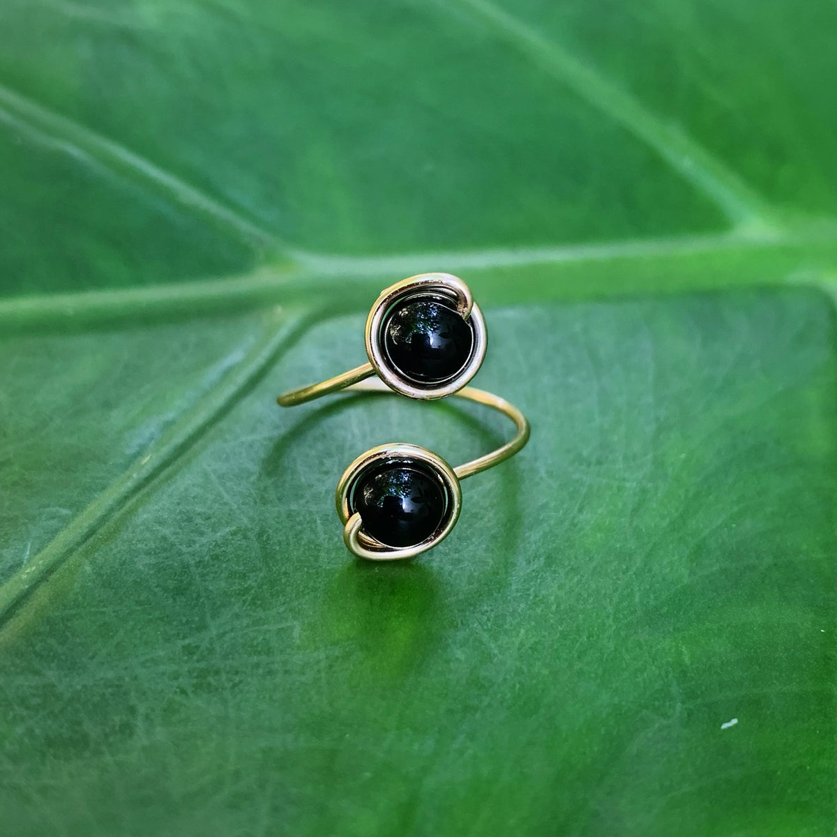 Crystal Double Adjustable Rings