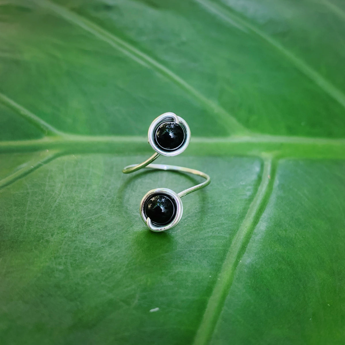 Crystal Double Adjustable Rings