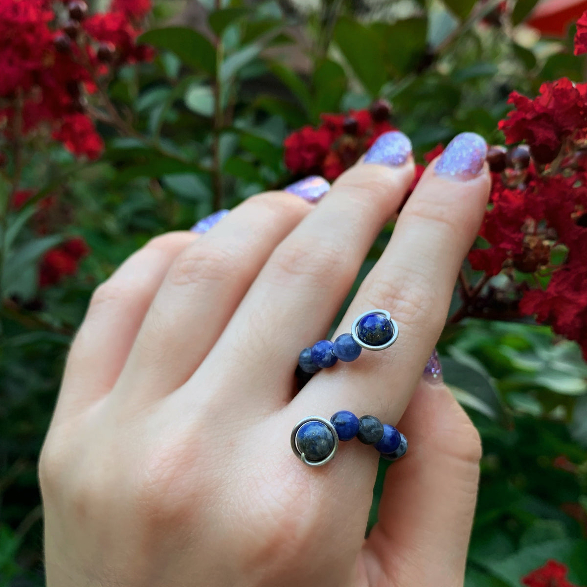 Crystal Beaded Adjustable Rings