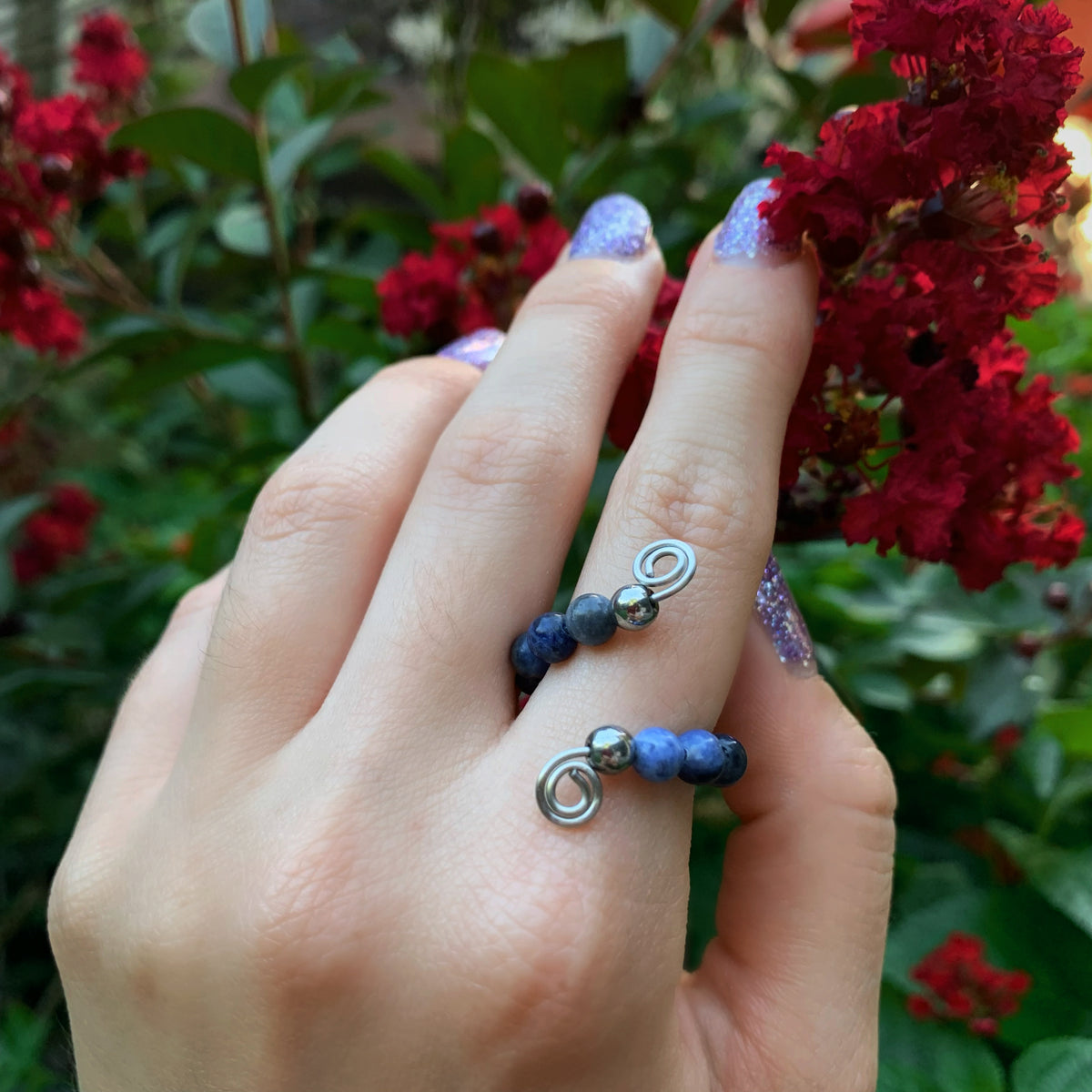 Crystal Beaded Adjustable Rings